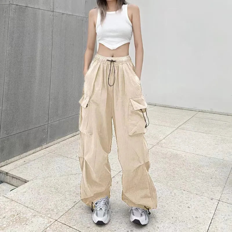 Oversized Wide Leg Cotton Joggers – Relaxed Solid Essentials