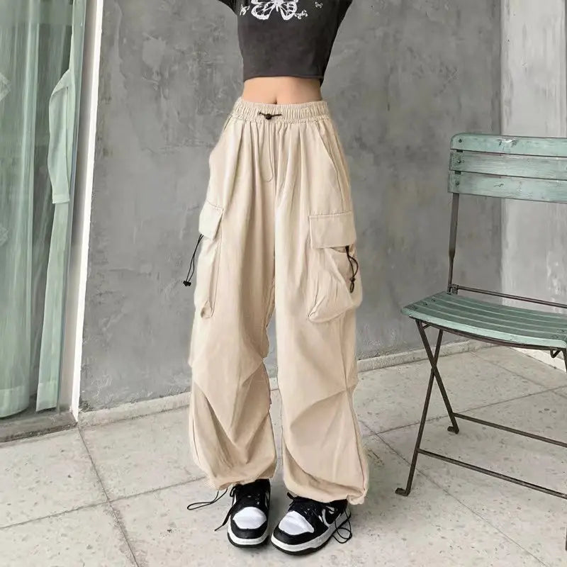 Oversized Wide Leg Cotton Joggers – Relaxed Solid Essentials