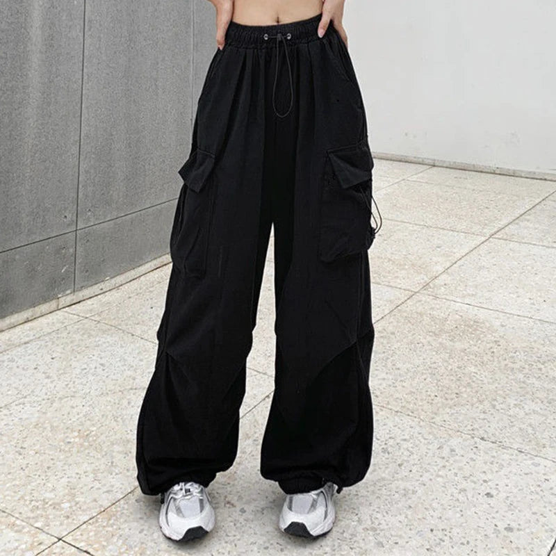 Oversized Wide Leg Cotton Joggers – Relaxed Solid Essentials
