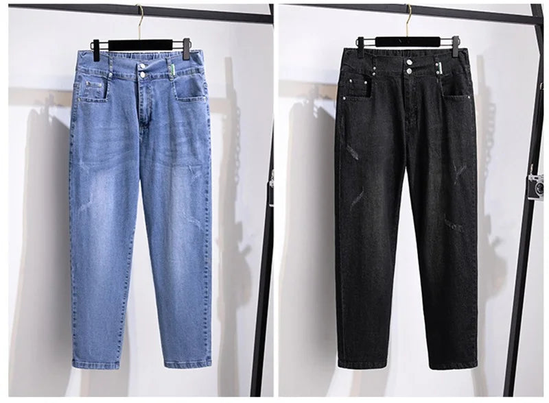 Oversized High Waist Vintage Denim Harem Pants