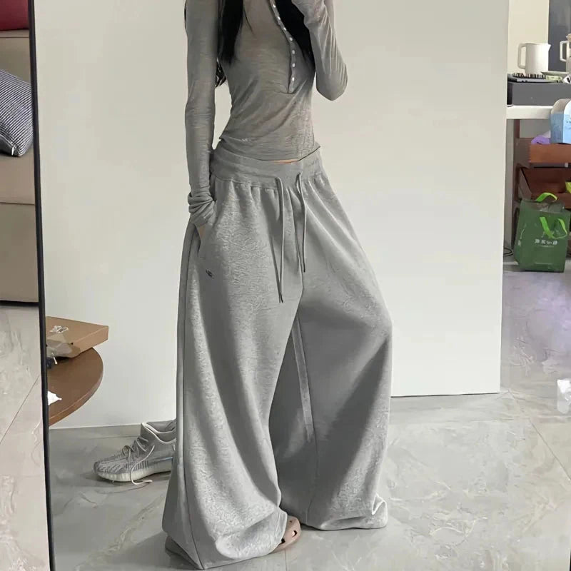 Oversized High Waist Cotton Jogger Pants