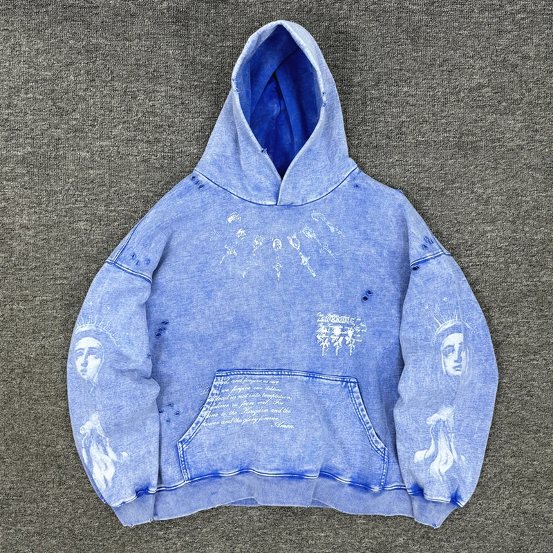 Oversized Vintage Graphic Hoodie