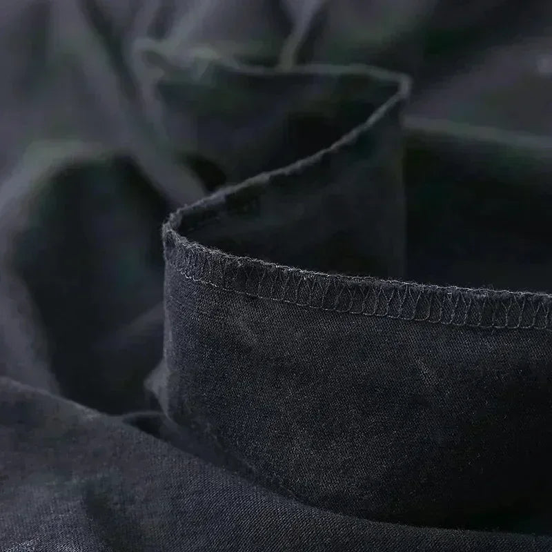 Oversized Vintage Washed Heavyweight Tee - Black