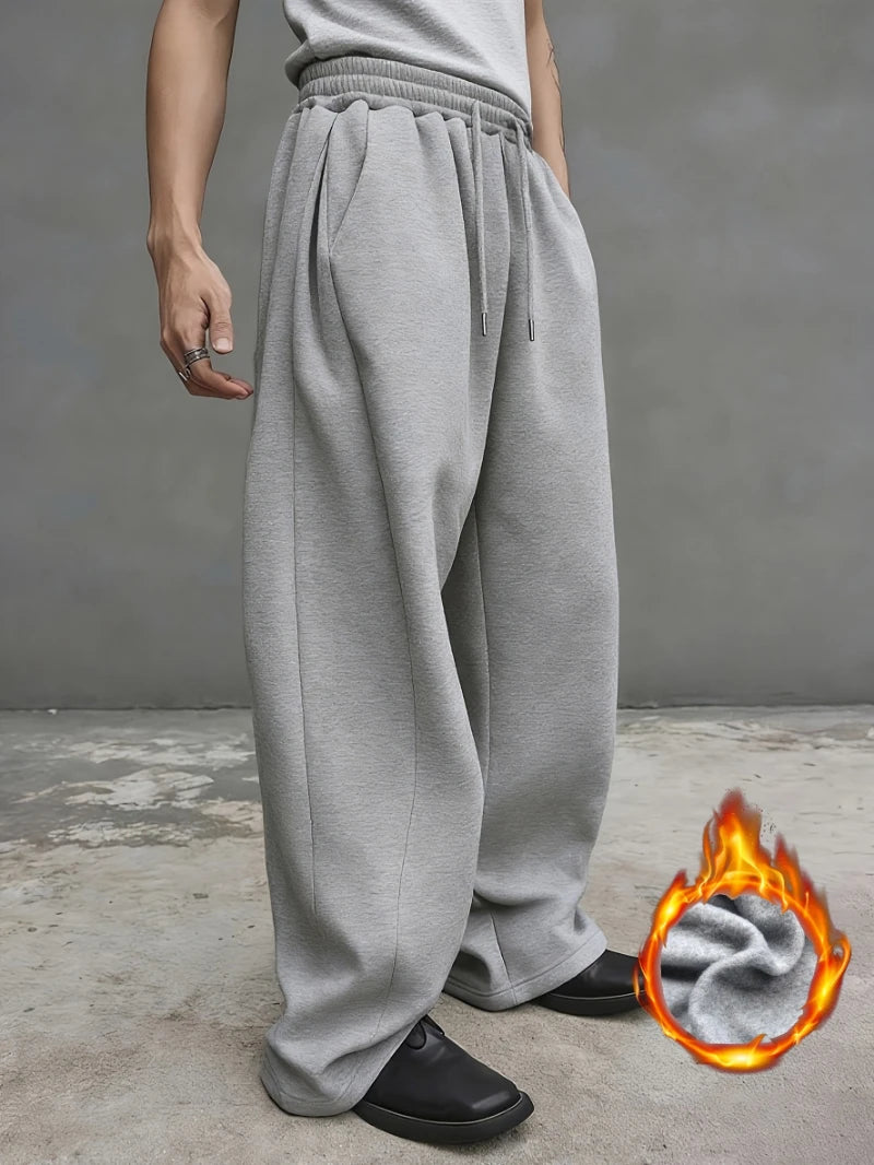 Oversized Wide Leg Cotton Sweatpants