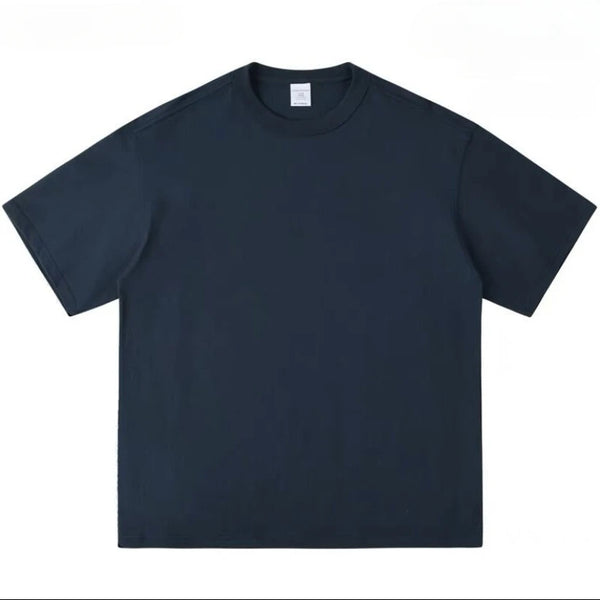 Oversized Heavyweight Cotton Tee - Solid Color