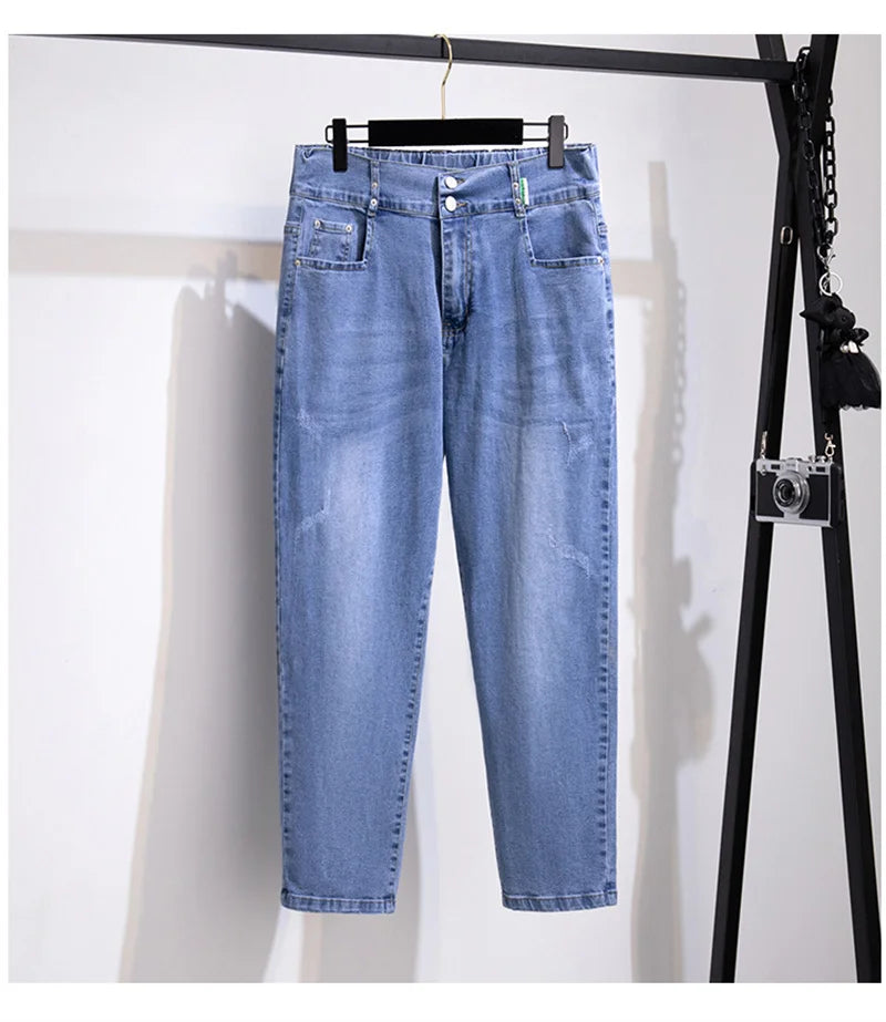 Oversized High Waist Vintage Denim Harem Pants