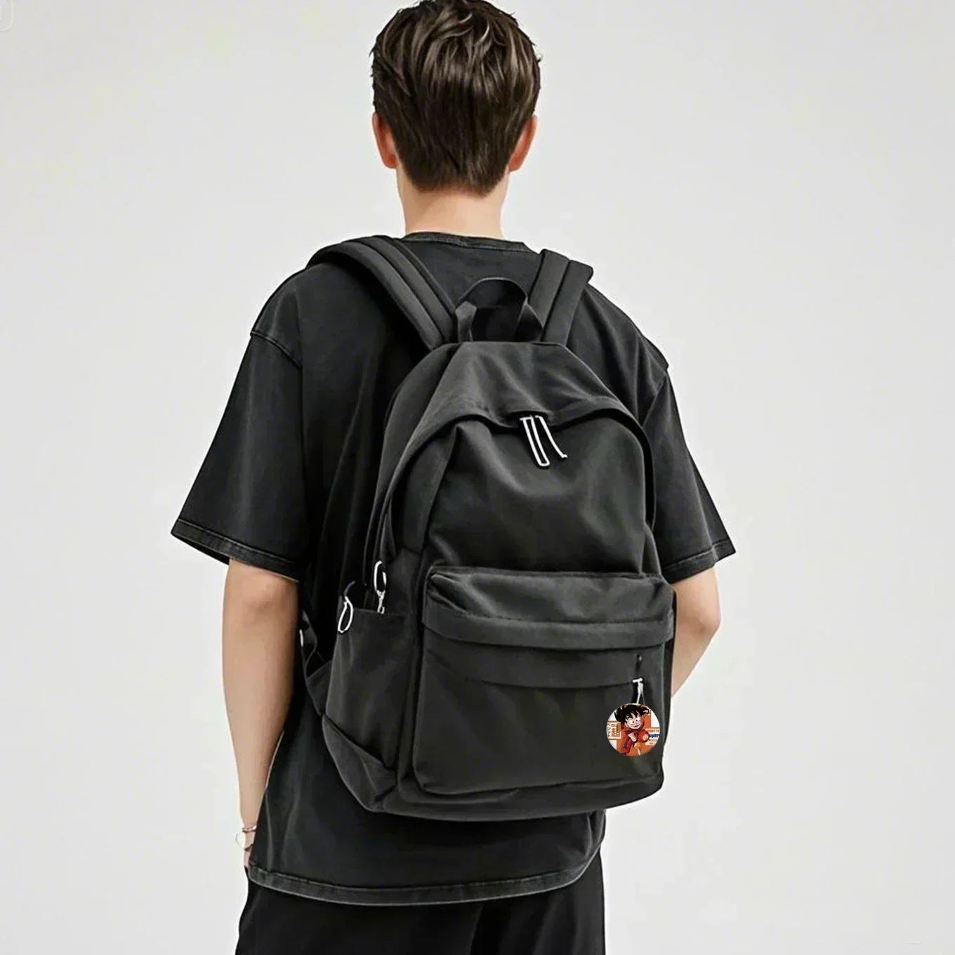 Oversized Vintage Washed Heavyweight Tee - Black
