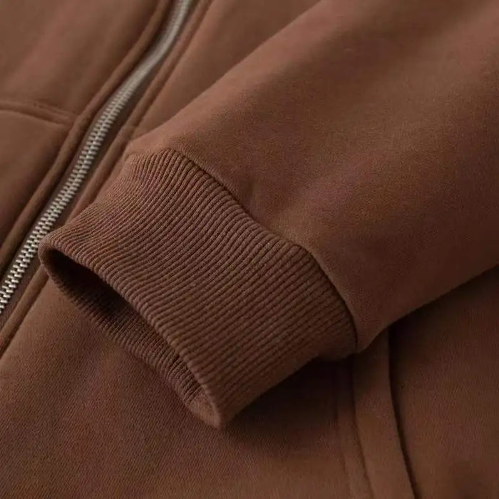 Oversized Fleece Zip-Up Hoodie