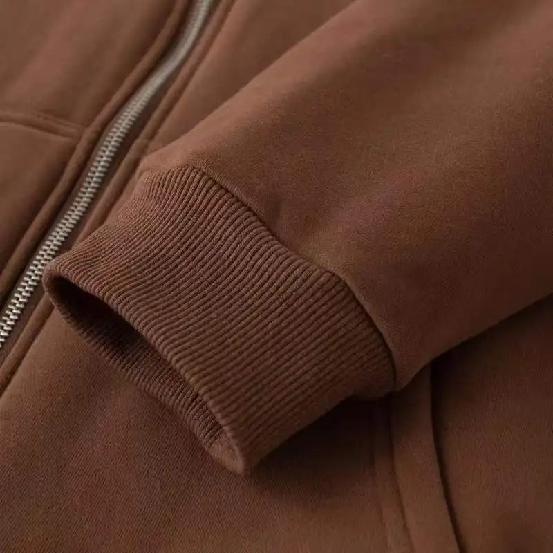 Oversized Fleece Zip-Up Hoodie