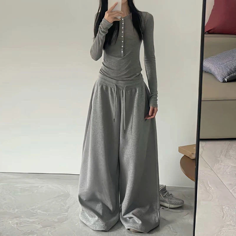 Oversized High Waist Cotton Jogger Pants