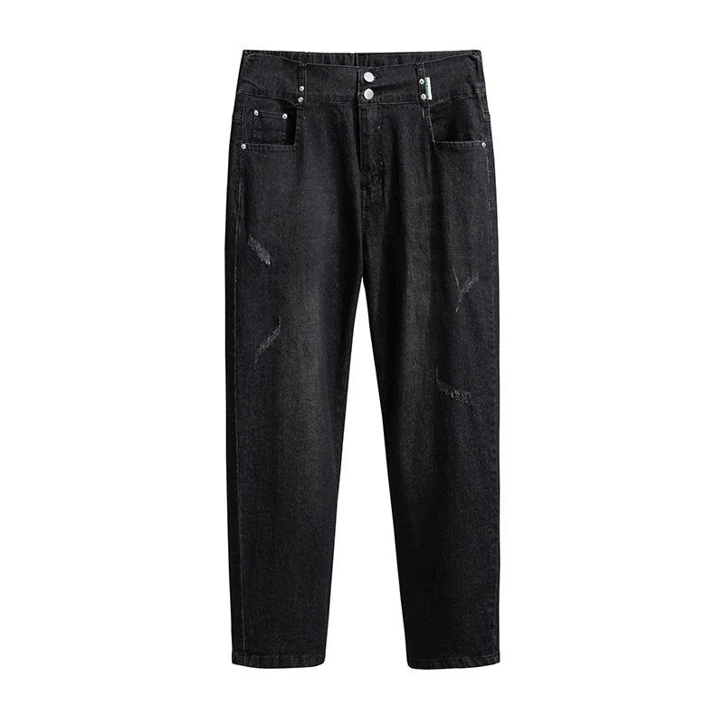 Oversized High Waist Vintage Denim Harem Pants