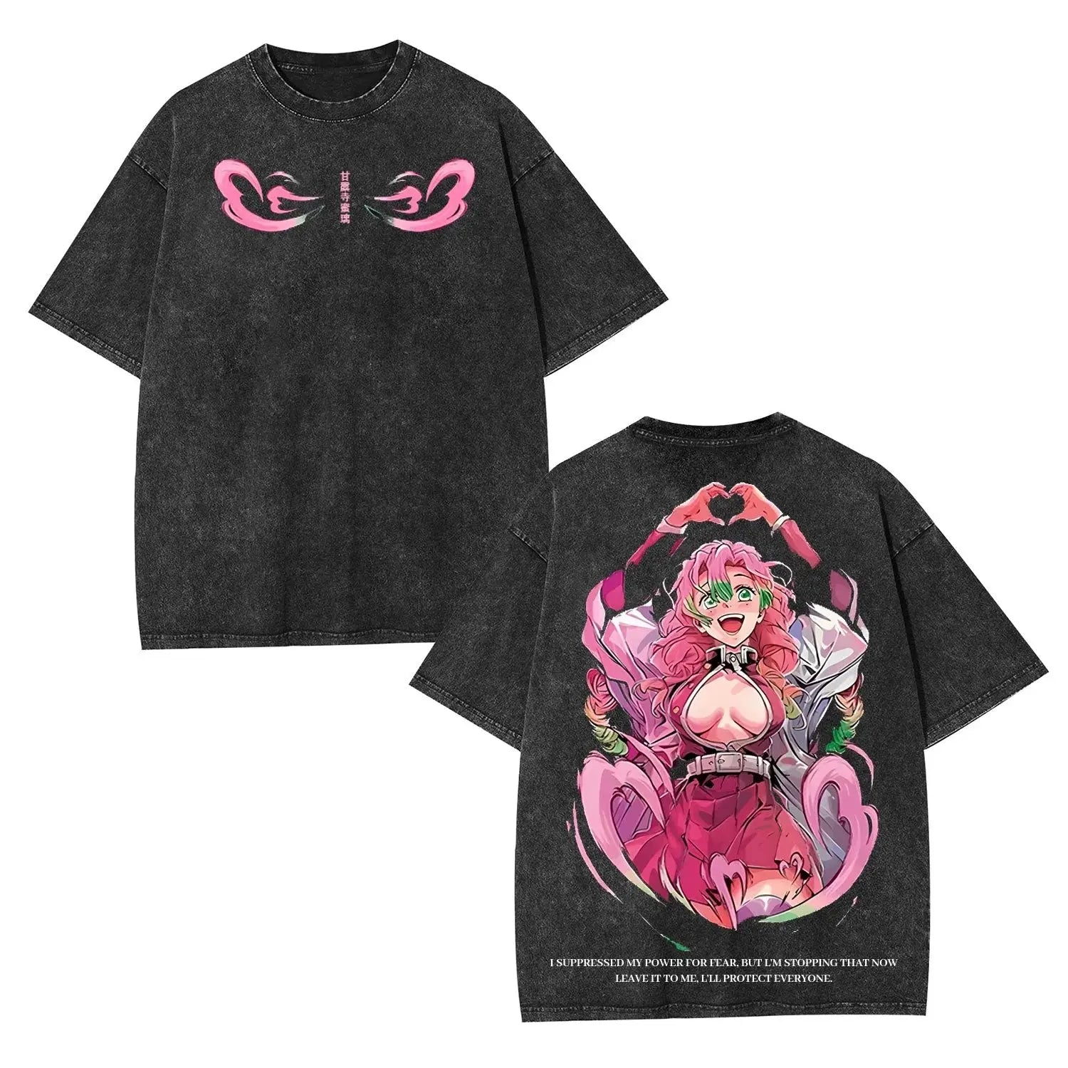Vintage Washed Anime Graphic Tee