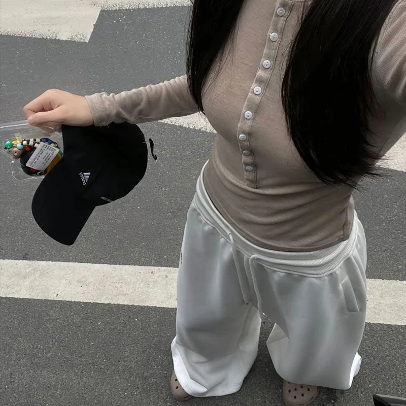 Oversized High Waist Cotton Jogger Pants